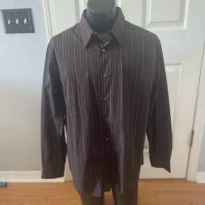 AXIST Modern Fit Brown Stripped Shirt Size XL